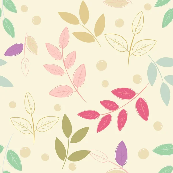 Abstract foliage seamless pattern background — Stock Vector