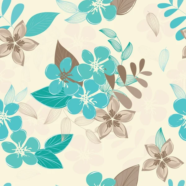 Abstract flower seamless pattern background — Stock Vector