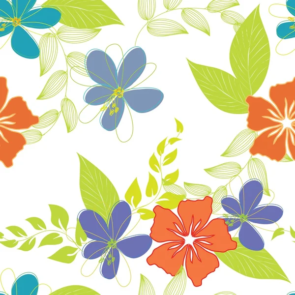 Abstract flower seamless pattern background — Stock Vector