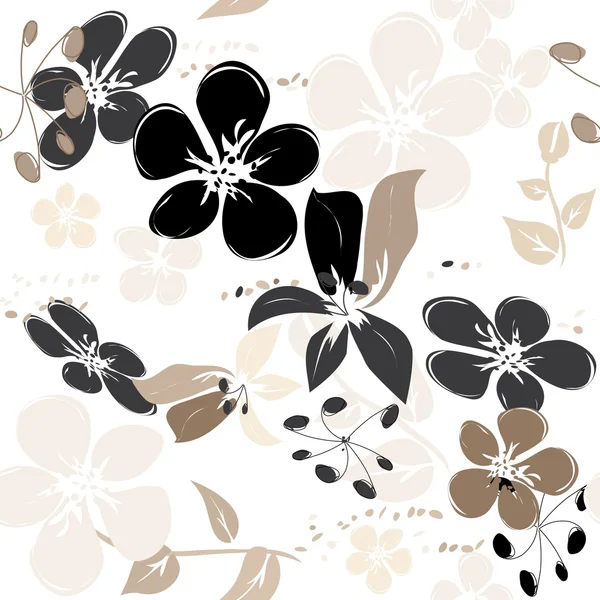 Abstract flower seamless pattern background — Stock Vector