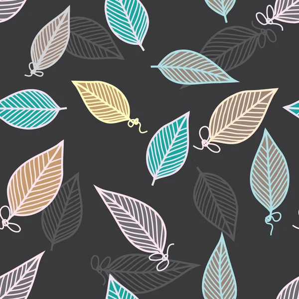 Abstract foliage seamless pattern background — Stock Vector