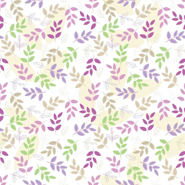 Abstract foliage seamless pattern background — Stock Vector