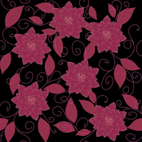 Fondo de patrón sin costura flor abstracta — Vector de stock