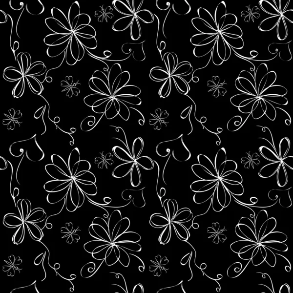 Fleur abstraite fond de motif sans couture — Image vectorielle