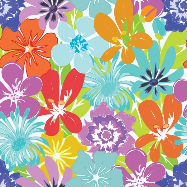 Abstract flower seamless pattern background — Stock Vector