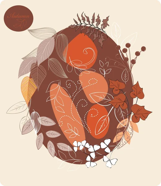 Fondo floral de otoño — Archivo Imágenes Vectoriales