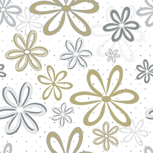 Abstract flower seamless pattern background — Stock Vector