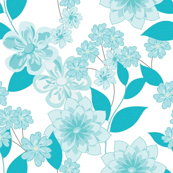 Abstract flower seamless pattern background — Stock Vector