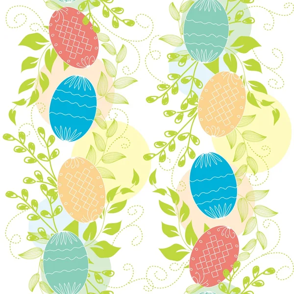 Easter eggs background. Seamless pattern. — Stok Vektör