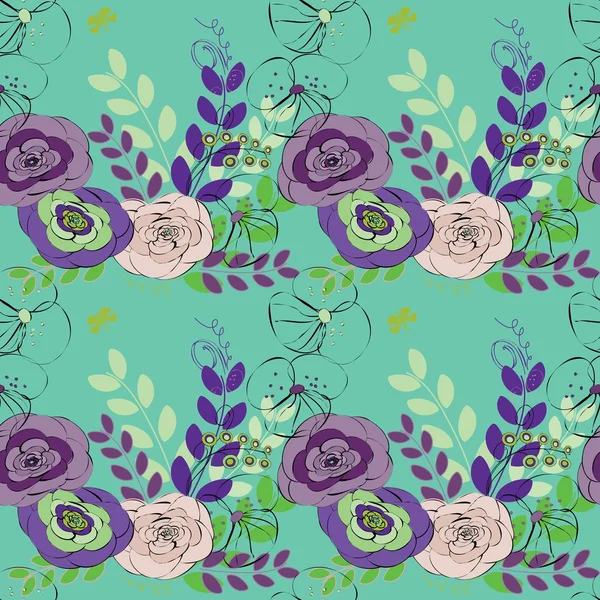 Fondo de patrón sin costura flor abstracta — Vector de stock