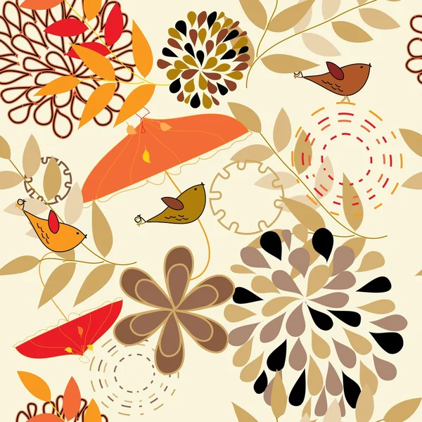 Fondo de patrón sin costura de otoño abstracto — Archivo Imágenes Vectoriales