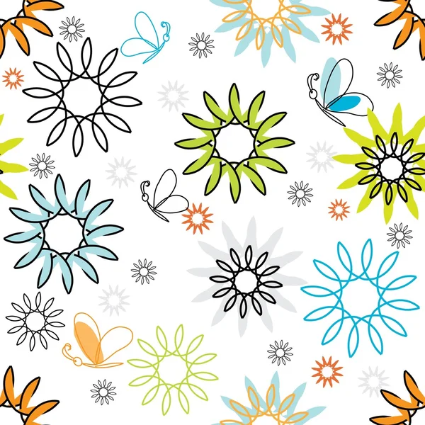 Floral seamles pattern — Stock Vector