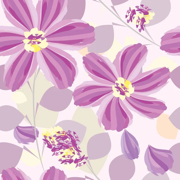 Abstract flower seamless pattern background — Stock Vector
