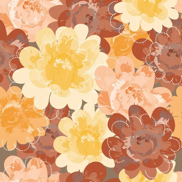 Patrón de costuras florales — Archivo Imágenes Vectoriales
