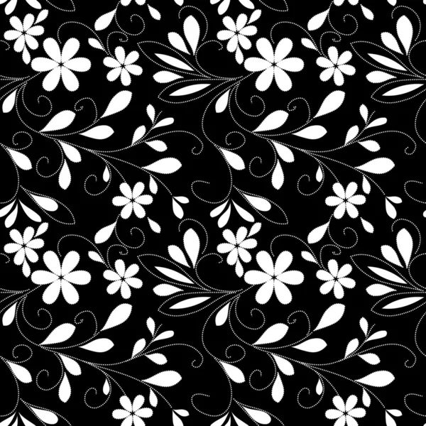 Bloemen naadjes patroon — Stockvector