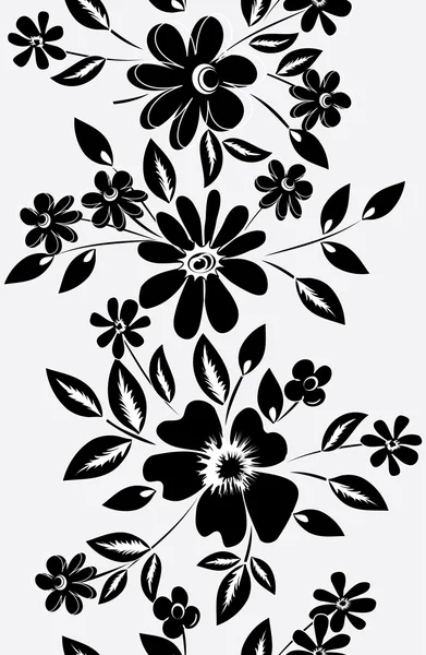 Fleur verticale abstraite fond de motif sans couture — Image vectorielle