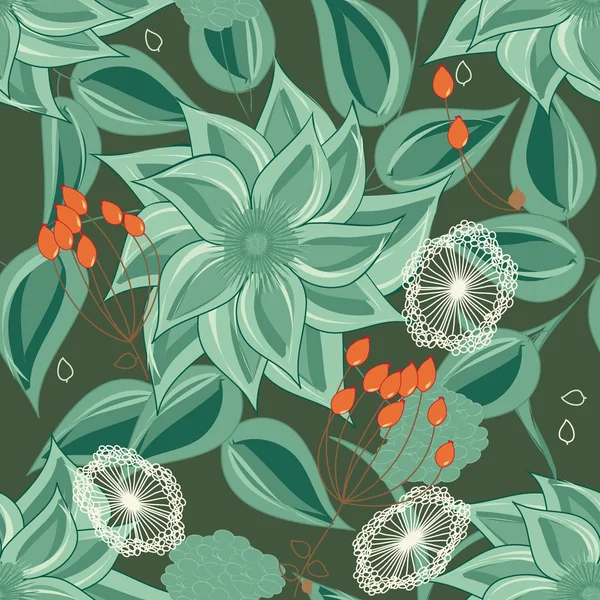 Fondo de patrón sin costura flor abstracta — Vector de stock