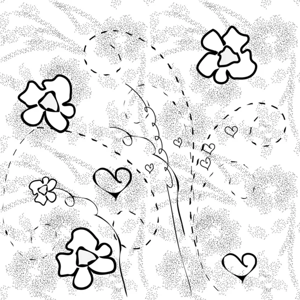 Modèle de coutures florales — Image vectorielle