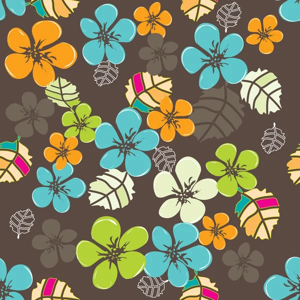 Abstract flower seamless pattern background — Stock Vector