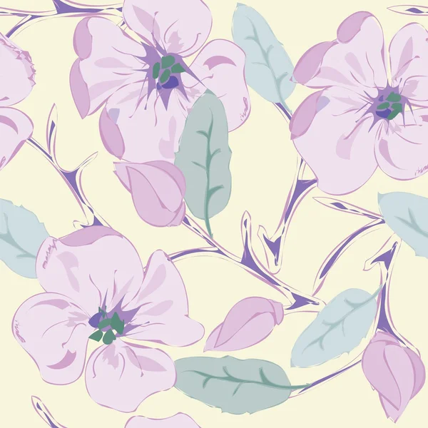 Motif floral sans couture — Image vectorielle