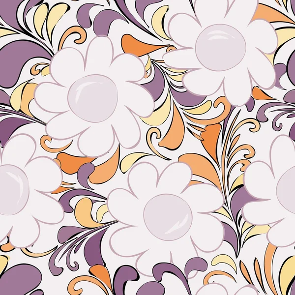 Fondo de patrón sin costura floral abstracto — Vector de stock