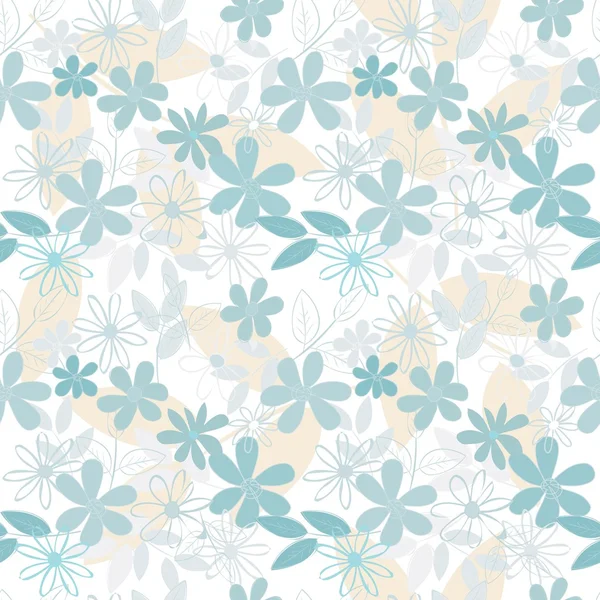 Abstract flower seamless pattern background — Stock Vector