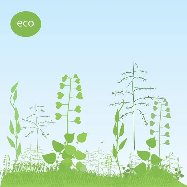 Environmental icon with eco plant — Stock Vector