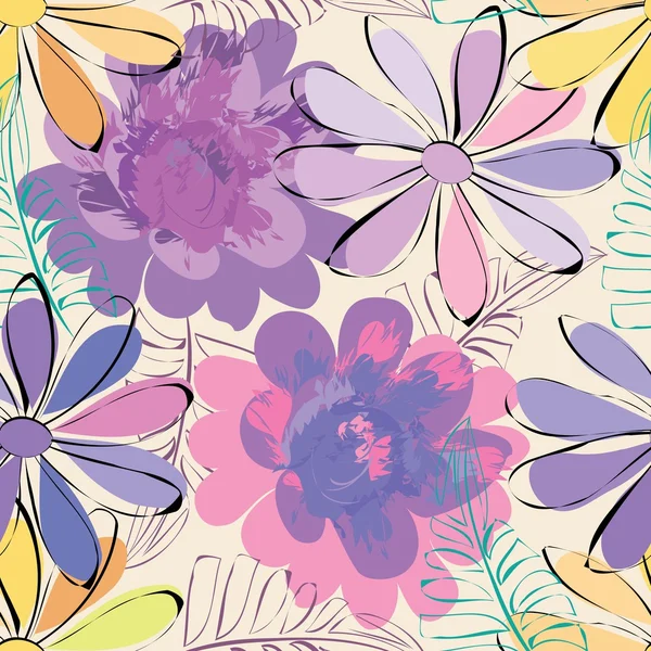 Flower seamless pattern — Stock Vector