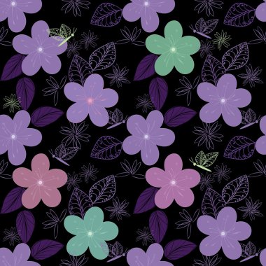 Soyut çiçek pürüzsüz desen arkaplanı