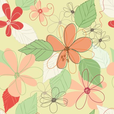 Soyut çiçek pürüzsüz desen arkaplanı