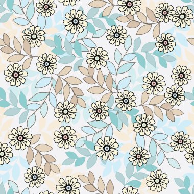 Soyut çiçek pürüzsüz desen arkaplanı