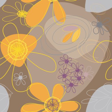 Soyut çiçek pürüzsüz desen arkaplanı
