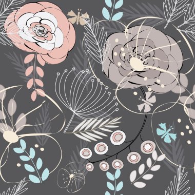 Soyut çiçek pürüzsüz desen arkaplanı