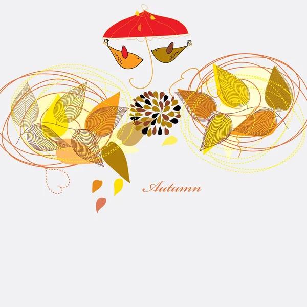 Abstract autumn leaf background. Banner. — Stock Vector