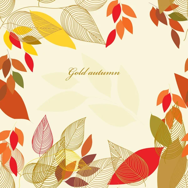 Abstracte herfst blad achtergrond. banner. — Stockvector