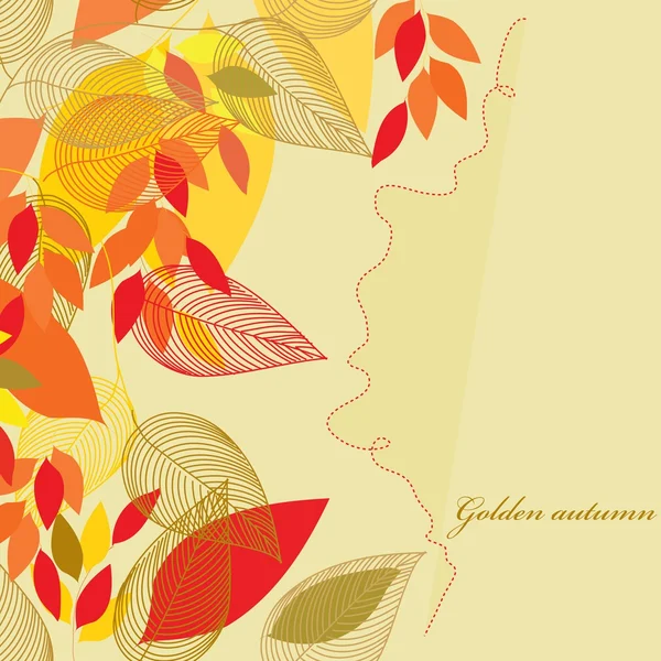 Fond abstrait des feuilles d'automne. Bannière . — Image vectorielle