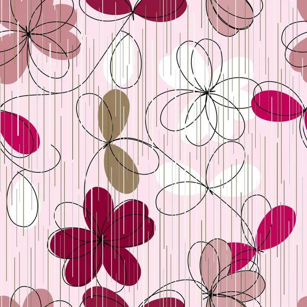 Motif floral sans couture — Image vectorielle