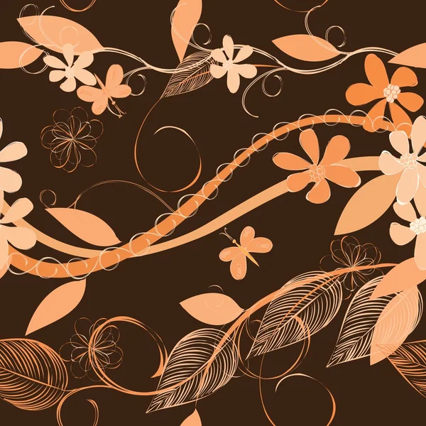 Patrón sin costura floral — Vector de stock