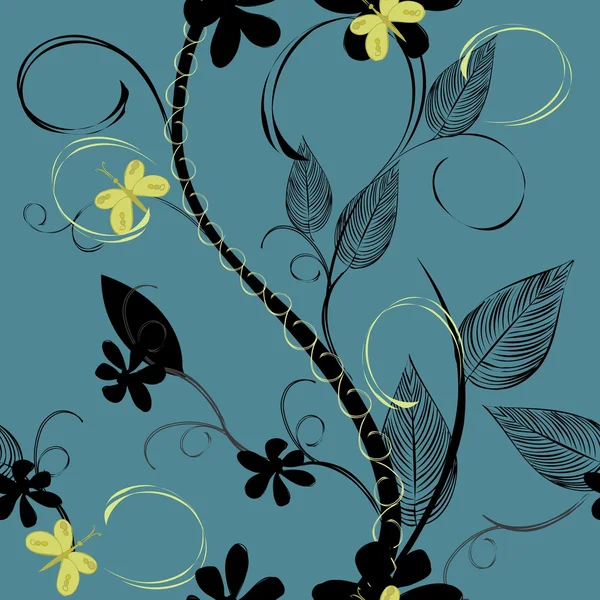 Motif floral sans couture — Image vectorielle