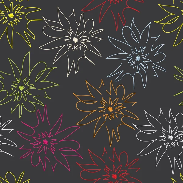 Bloemen naadloos patroon — Stockvector