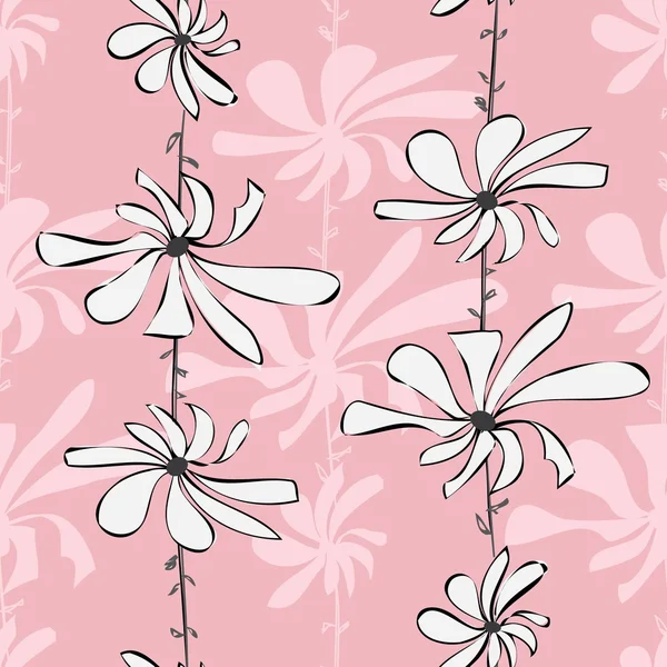 Motif floral sans couture — Image vectorielle