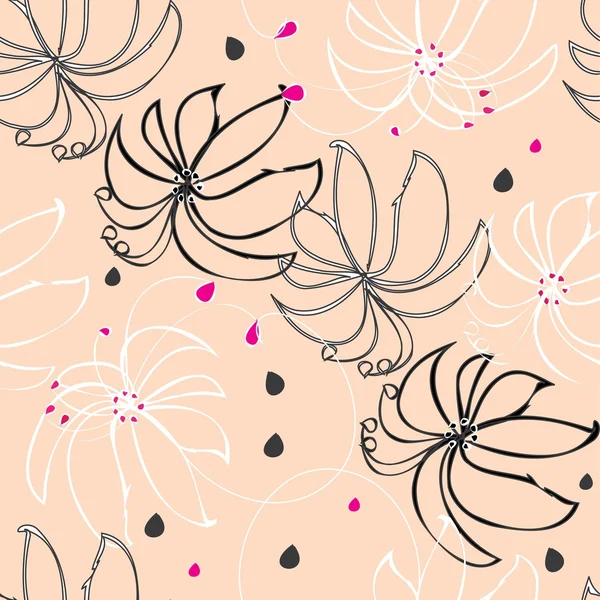 Motif floral sans couture — Image vectorielle