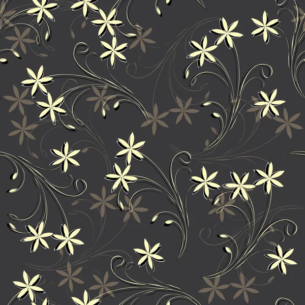 Motif floral sans couture — Image vectorielle