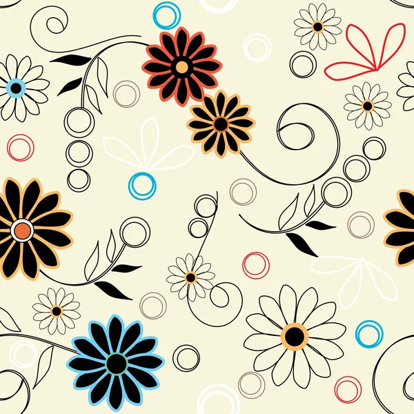 Patrón sin costura floral — Vector de stock