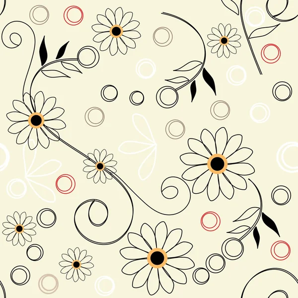 Patrón sin costura floral — Vector de stock