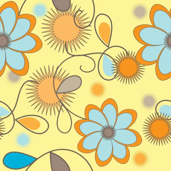 Motif floral sans couture — Image vectorielle