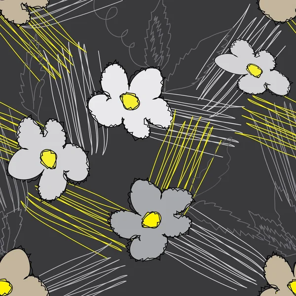 摘要花卉无缝图案背景 — 图库矢量图片