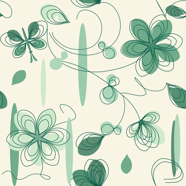 Motif floral sans couture — Image vectorielle