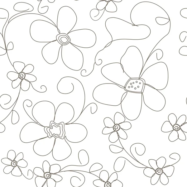 Motif floral sans couture — Image vectorielle