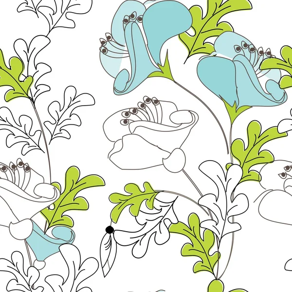 Motif floral sans couture — Image vectorielle